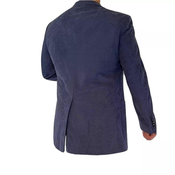 Vintage McGregor 42S Navy Blue Suede Blazer – Classic 2-Button Retro Style! - Picture 3 of 10